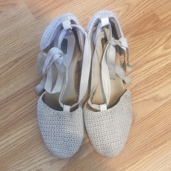 Urban Outfitters Shoes - Urban Outfitters knit white espadrilles